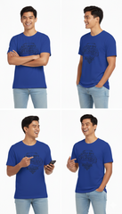 Loony Looms "Superhero in Disguise" Graphic T-Shirt β Royal Blue (100% Bio-Washed Cotton)