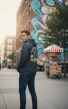 Loony Looms "Democracy Manifest" Judo Academy Streetwear Hoodie β Navy Blue Premium quality hoodies