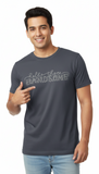 Loony Looms "Hello There Handsome" Typography T-Shirt β Anthracite Grey (100% Bio-Washed Cotton)
