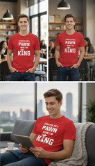 Loony Looms Red Premium Cotton T-Shirt For Men– Soft, Breathable, Classic Fit