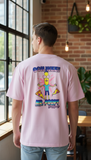 Loony Looms Lavender Unisex Graphic Printed Oversized T-shirt.