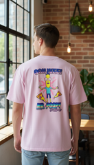 Loony Looms Lavender Unisex Graphic Printed Oversized T-shirt.