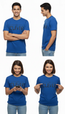 "STAY CLEVER" Minimalist Graphic Tee β Royal Blue (100% Bio-Washed Cotton)