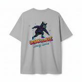 Loony Looms Ash Grey Unisex Graphic Printed Oversized T-shirt