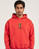 Loony Looms "Proud Wiener" Funky Graphic Hoodie – Fire Red (350 GSM)