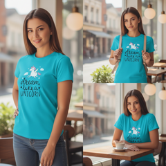 Loony Looms Blue Premium Cotton T-Shirt – Soft, Breathable, Classic Fit