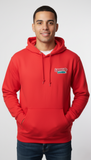 Loony Looms "Eternal Fuji & Crane" Japanese Aesthetic Hoodie – Fire Red   Premium quality hoodies