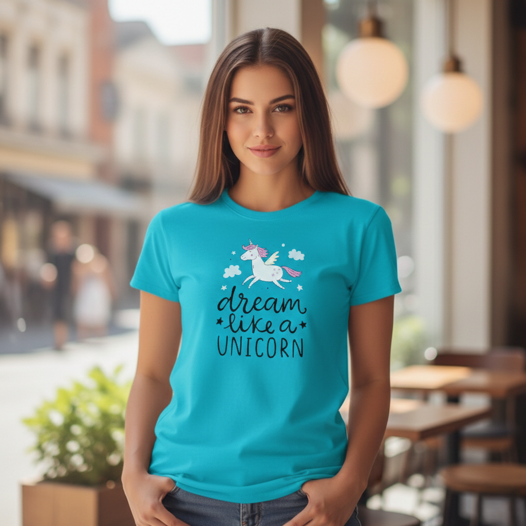 Loony Looms Blue Premium Cotton T-Shirt – Soft, Breathable, Classic Fit