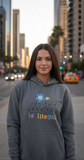 Loony Looms "Everything I Want To Do Is Illegal" Premium Streetwear Hoodie for Women's – Slate Grey Premium quality hoodies