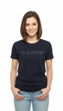 Loony Looms "Be Curious" Minimalist Statement Tee – Navy Blue (100% Bio-Washed Cotton)