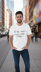 Loony Looms "Spread Smiles" Positive Quote T-Shirt – Arctic White (100% Bio-Washed Cotton)