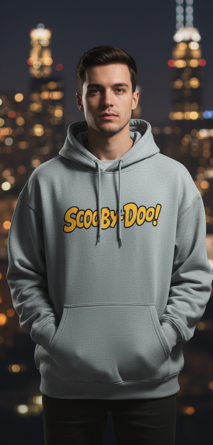 Loony Looms Scooby-Doo "Mystery Solved" Streetwear Hoodie – Grey Premium quality hoodies