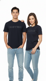 Loony Looms "Be Curious" Minimalist Statement Tee – Navy Blue (100% Bio-Washed Cotton)