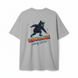 Loony Looms Ash Grey Unisex Graphic Printed Oversized T-shirt