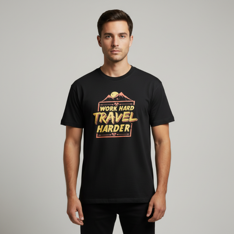 Loony Looms Black Premium Cotton T-Shirt – Soft, Breathable, Classic Fit