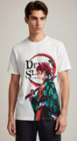 Loony Looms Tanjiro Kamado "Demon Slayer" Premium Graphic White T-Shirt