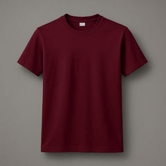 Premium Maroon Cotton T-Shirt – Soft, Breathable, Classic Fit